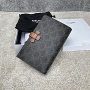 Celine Large Strap Wallet In Triomphe Canvas Size 19 X 10 cm - 2