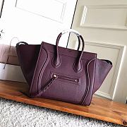 Celine Micro Luggage Calfskin Handbag In Purple Size 30 x 28 x 24 cm - 1