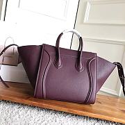 Celine Micro Luggage Calfskin Handbag In Purple Size 30 x 28 x 24 cm - 5