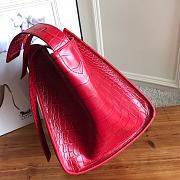 Celine Micro Luggage Calfskin Handbag In Red Size 30 x 28 x 24 cm - 6