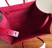 Celine Micro Luggage Calfskin Handbag In Red Size 30 x 28 x 24 cm - 5