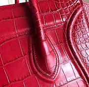 Celine Micro Luggage Calfskin Handbag In Red Size 30 x 28 x 24 cm - 2