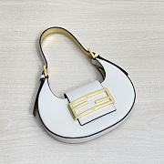 Fendi Cookie White Leather Mini Bag 8BS065 Size 22 × 17.5 × 4.5 cm - 3