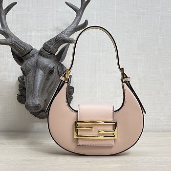 Fendi Cookie Pink Leather Mini Bag 8BS065 Size 22 × 17.5 × 4.5 cm