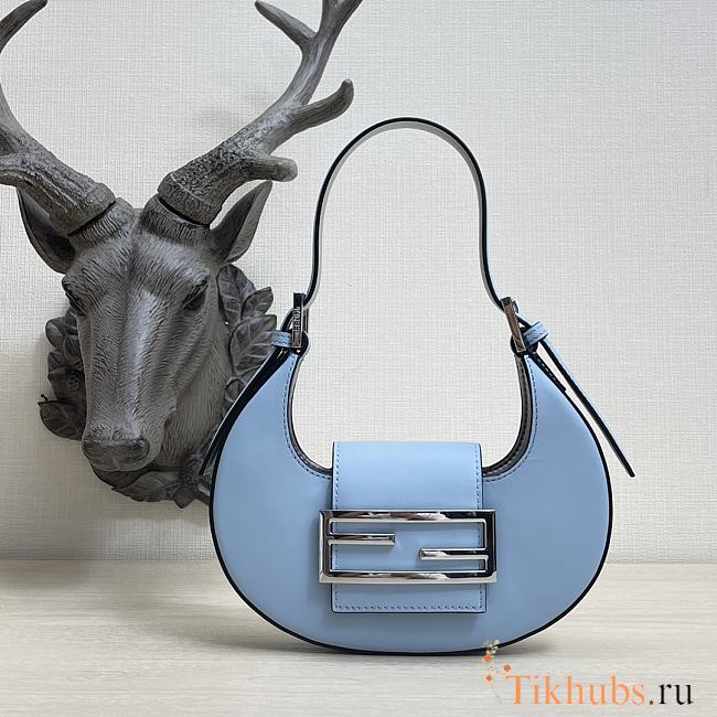 Fendi Cookie Blue Leather Mini Bag 8BS065 Size 22 × 17.5 × 4.5 cm - 1