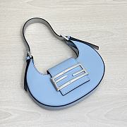 Fendi Cookie Blue Leather Mini Bag 8BS065 Size 22 × 17.5 × 4.5 cm - 5