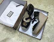 Gucci Leather Platform Espadrille Black - 2