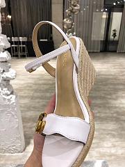 Gucci Women's Leather Platform Espadrille White - 5