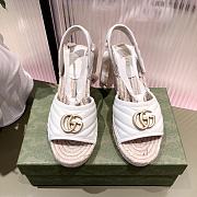 Gucci Leather Platform Espadrille White - 1