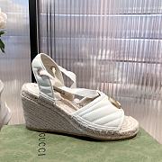 Gucci Leather Platform Espadrille White - 3