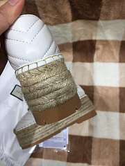 Gucci Leather Espadrille Double G White 02 - 2
