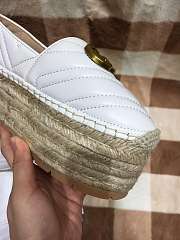 Gucci Leather Espadrille Double G White 02 - 3