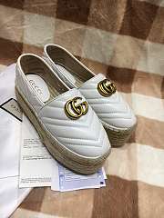 Gucci Leather Espadrille Double G White 02 - 5