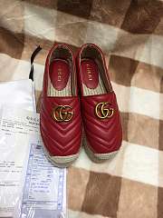 Gucci Leather Espadrille Double G Red 02 - 1