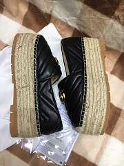 Gucci Leather Espadrille Double G Black 02 - 2