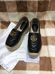 Gucci Leather Espadrille Double G Black 02 - 3