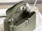 LV Capucines Taurillon Leather Green M48865 Size 27 x 18 x 9 cm - 4