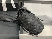 Chanel Black Silver Hardware Backpack 91120 Size 25 x 20 x 10 cm - 5