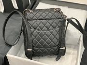 Chanel Black Silver Hardware Backpack 91120 Size 25 x 20 x 10 cm - 3