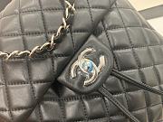 Chanel Black Silver Hardware Backpack 91120 Size 25 x 20 x 10 cm - 2