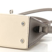 Hermes Epsom Horseshoe Mini Kelly Sellier 20 Nata Etoupe Silver Hardware - 2