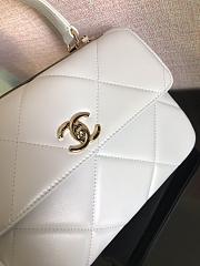 Chanel Trendy Handle 92236 White Gold Hardware Size 25 x 17 x 12 cm - 2