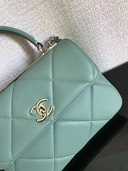 Chanel Trendy Handle 92236 Green Gold Hardware Size 25 x 17 x 12 cm - 5