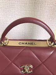 Chanel Trendy Handle 92236 Wine Red Gold Hardware Size 25 x 17 x 12 cm - 4