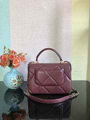 Chanel Trendy Handle 92236 Wine Red Gold Hardware Size 25 x 17 x 12 cm - 2