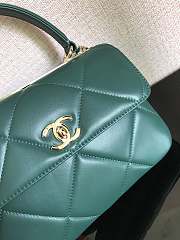 Chanel Trendy Handle 92236 Dark Green Gold Hardware Size 25 x 17 x 12 cm - 3