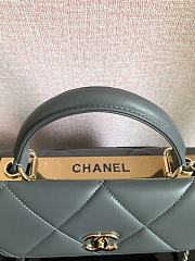 Chanel Trendy Handle 92236 Dark Gray Gold Hardware Size 25 x 17 x 12 cm - 4