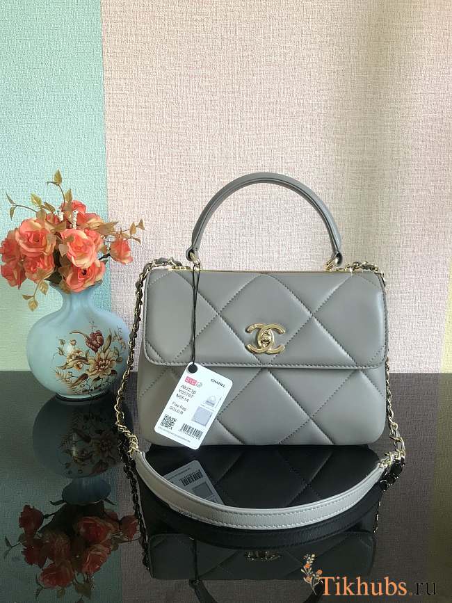 Chanel Trendy Handle 92236 Light Gray Size 25 x 17 x 12 cm - 1