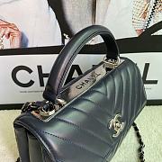 Chanel Trendy 92236V Deep Blue Silver Hardware Size 25 x 17 x 12 cm - 3