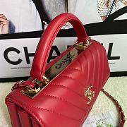 Chanel Trendy 92236V Red Gold Hardware Size 25 x 17 x 12 cm - 6