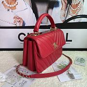 Chanel Trendy 92236V Red Gold Hardware Size 25 x 17 x 12 cm - 3