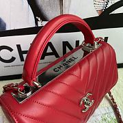 Chanel Trendy 92236V Red Silver Hardware Size 25 x 17 x 12 cm - 5