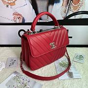 Chanel Trendy 92236V Red Silver Hardware Size 25 x 17 x 12 cm - 3