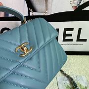 Chanel Trendy 92236V Blue Gold Hardware Size 25 x 17 x 12 cm - 5