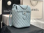 Chanel Blue Silver Hardware Backpack 91120 Size 25 x 20 x 10 cm - 1