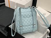 Chanel Blue Silver Hardware Backpack 91120 Size 25 x 20 x 10 cm - 3