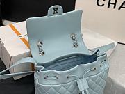 Chanel Blue Silver Hardware Backpack 91121 Size 28 x 23 x 13 cm - 6
