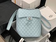 Chanel Blue Silver Hardware Backpack 91121 Size 28 x 23 x 13 cm - 3