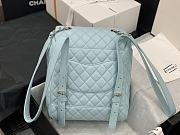 Chanel Blue Silver Hardware Backpack 91121 Size 28 x 23 x 13 cm - 2