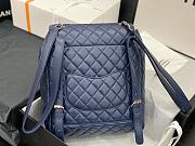 Chanel Deep Blue Silver Hardware Backpack 91122 Size 30 x 25 x 15 cm - 4