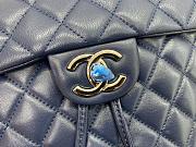 Chanel Deep Blue Silver Hardware Backpack 91122 Size 30 x 25 x 15 cm - 2