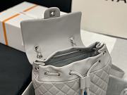 Chanel Gray Silver Hardware Backpack 91122 Size 28 x 23 x 13 cm - 6