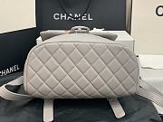 Chanel Gray Silver Hardware Backpack 91122 Size 28 x 23 x 13 cm - 5