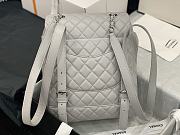 Chanel Gray Silver Hardware Backpack 91122 Size 28 x 23 x 13 cm - 4