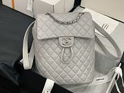 Chanel Gray Silver Hardware Backpack 91122 Size 28 x 23 x 13 cm - 3