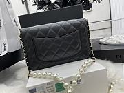 Chanel WOC Pearl Chain Black Lambskin A68052 Size 19.2 x 12.3 x 3.5 cm - 4